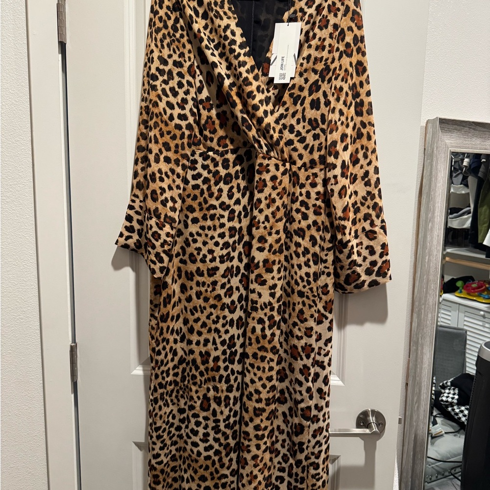 Zara Leopard Print Maxi Dress - Picture 2 of 6